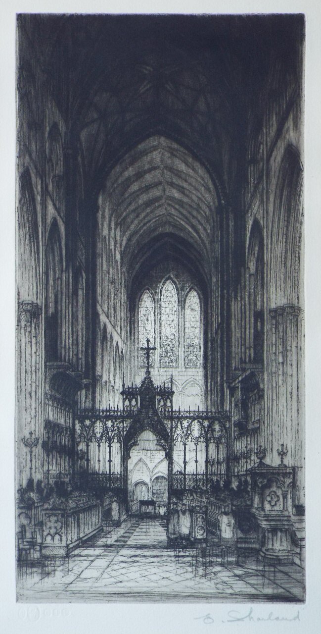 Etching - Salisbury Cathedral - Sharland